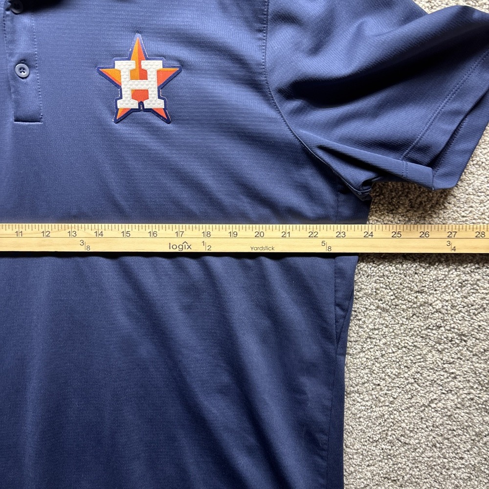 Nike Houston Astros Cooperstown Dri-Fit‎ Polo Golf Shirt Navy Mens XL Baseball - Picture 5 of 9
